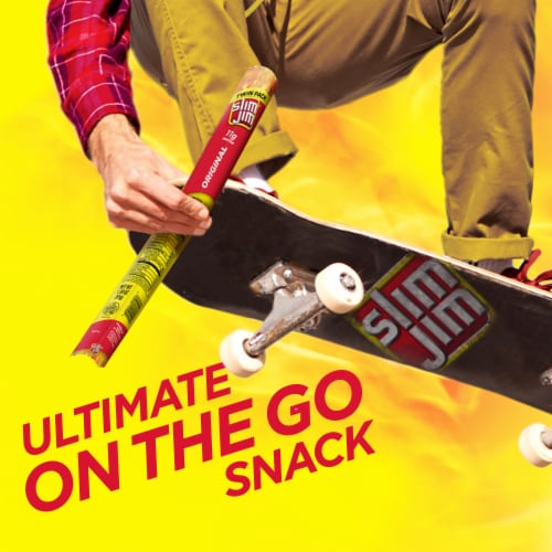 Slim Jim Smoked Meat Sticks Original Flavor Perspective: bottom