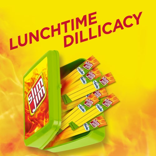 Slim Jim Vlasic Dill Pickle Snack Size Meat Sticks Perspective: bottom