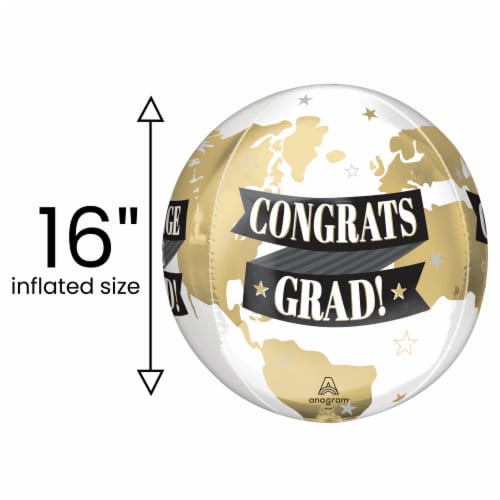 Congrats to the Grad Orbz® Helium Filled Balloon Perspective: bottom