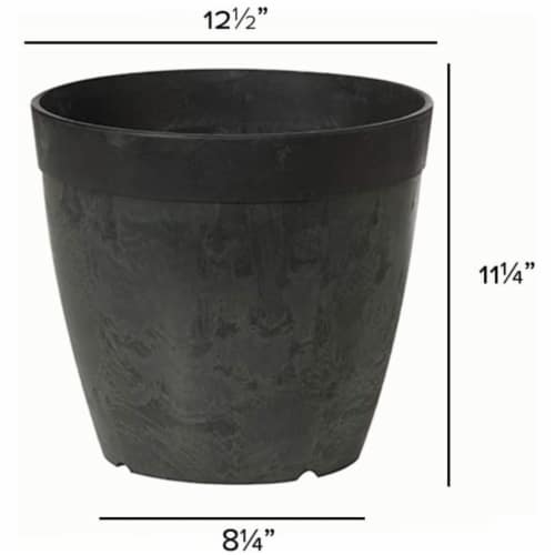 Novelty Dolce Round Planter - Black Perspective: bottom