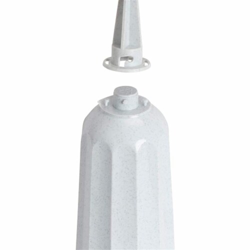 Novelty Plastic Round Bottom Cemetery Vase, Stone - 3 x 7 (Qty 1) Perspective: bottom