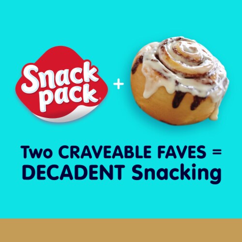 Snack Pack Cinnabon Bakery Inspired Flavored Pudding Cups Perspective: bottom