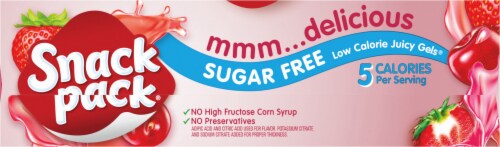 Snack Pack® Sugar Free Strawberry & Cherry Low Calorie Juicy Gels™ Perspective: bottom