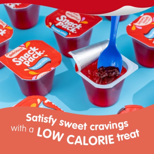 Snack Pack Sugar-Free Strawberry Flavored Low Calorie Juicy Gels Perspective: bottom