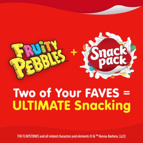 Snack Pack Post Fruity Pebbles Flavored Pudding Cups Perspective: bottom