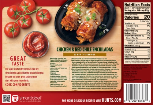 Hunt's All Natural Tomato Sauce 6 Count Perspective: bottom