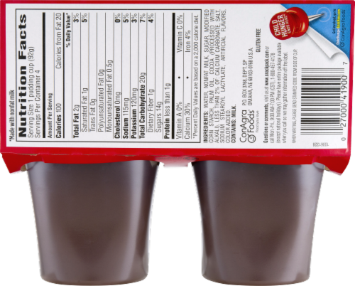 Snack Pack Chocolate Pudding Perspective: bottom