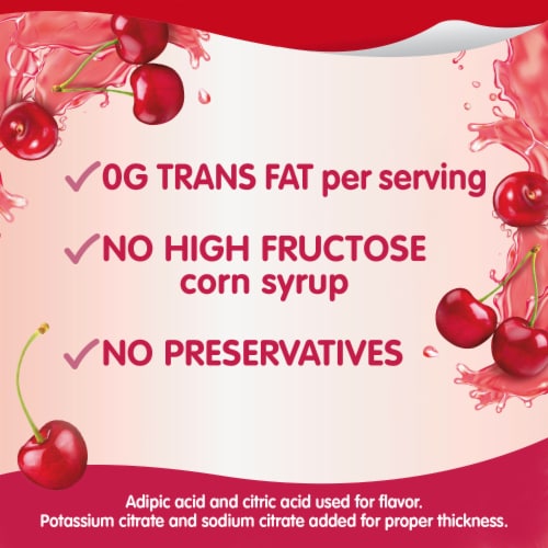 Snack Pack Sugar Free Cherry Flavored Juicy Gels Perspective: bottom