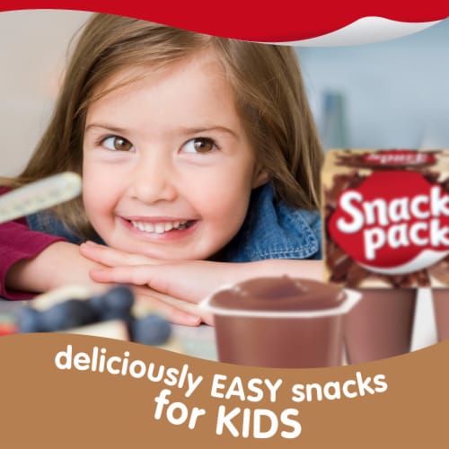 Snack Pack Chocolate Flavored Pudding Cups Perspective: bottom