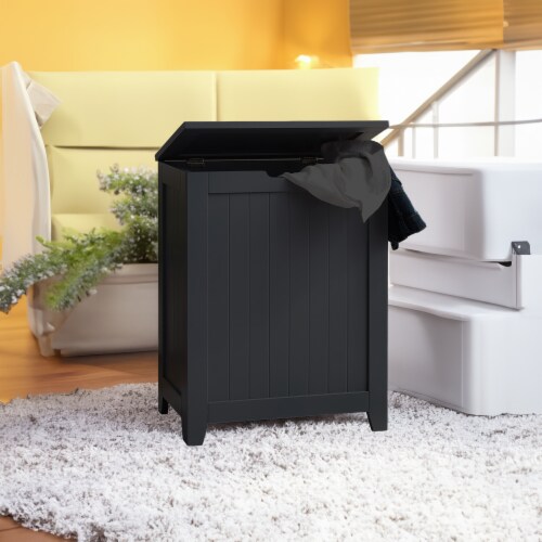 Redmon 5220BK Contemporary Country Laundry Hamper, Black Perspective: bottom