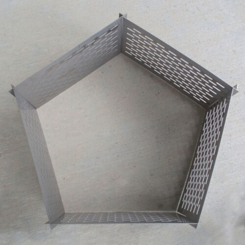 Sportsman Series Portable 5 Panel Interlocking Stainless Steel Fire Pit Perspective: bottom