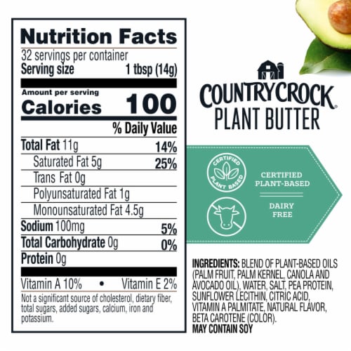 Country Crock Plant Butter with Avocado Oil Perspective: bottom