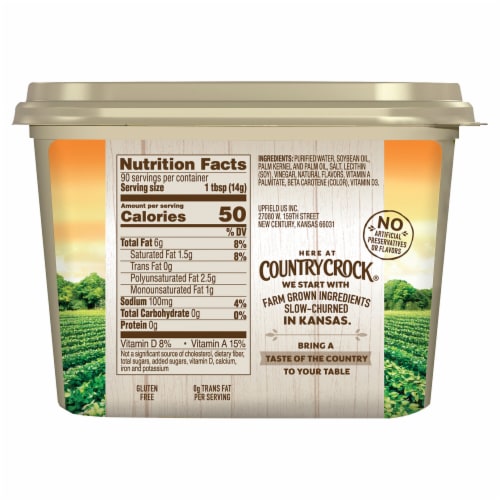 Country Crock Churn Style Buttery Spread Perspective: bottom