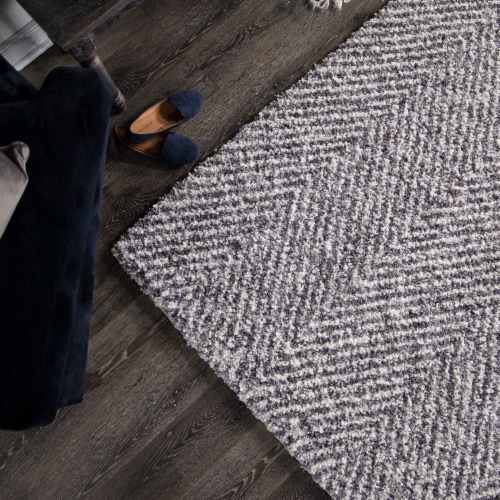 Harrington's Cotton Tail Collection Area Rug - Light Gray Perspective: bottom