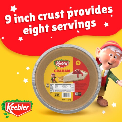 Keebler Ready Crust 9-Inch Graham Cracker Pie Crust, Premade Pie Crust For Baking And No-Bake, 6 oz Perspective: bottom