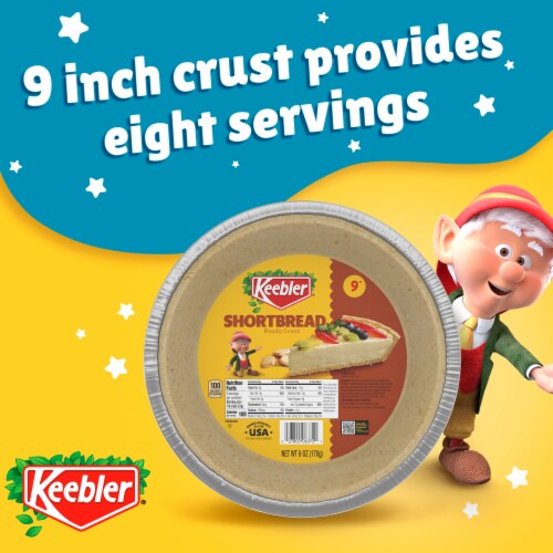 Keebler Ready Crust 9-Inch Shortbread Pie Crust, Premade Pie Crust, 6 oz Perspective: bottom