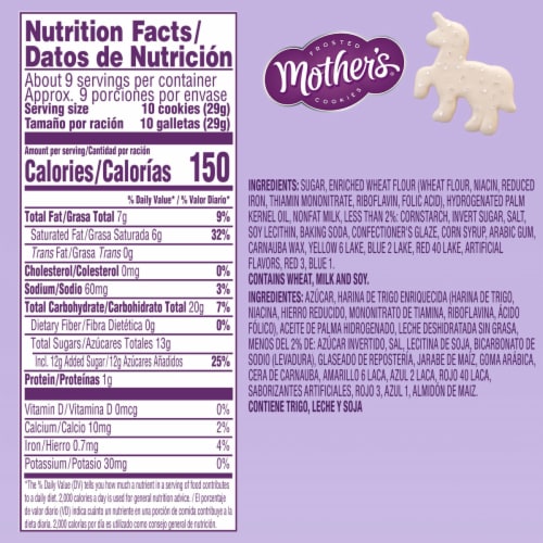 Mother's® Cookies Sparkling Mythical Creatures Animal Crackers Perspective: bottom