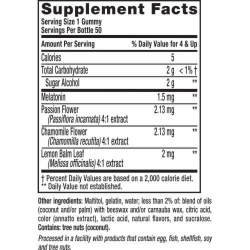 vitafusion Kids Melatonin Gummies Sugar Free Peach Flavored Sleep Support* Supplement Perspective: bottom