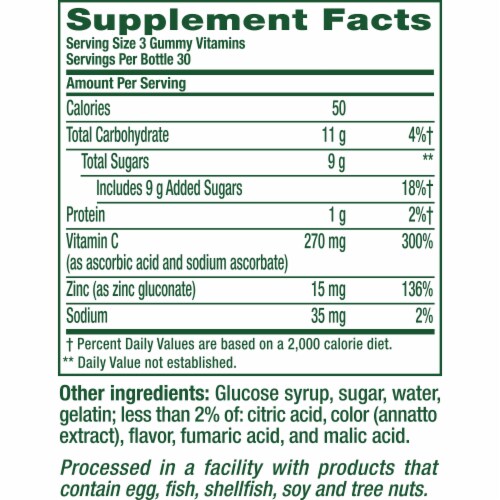 vitafusion Power Zinc Strawberry Tangerine Flavored Gummy Vitamin Immune Support Supplement Perspective: bottom