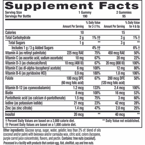 L'il Critters Frozen Berry Flavored Kids Multivitamin Gummies Perspective: bottom