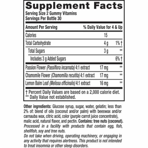 L'il Critters Melatonin-Free Bedtime Cherry Peach Flavored Gummies Sleep Support Dietary Supplement Perspective: bottom