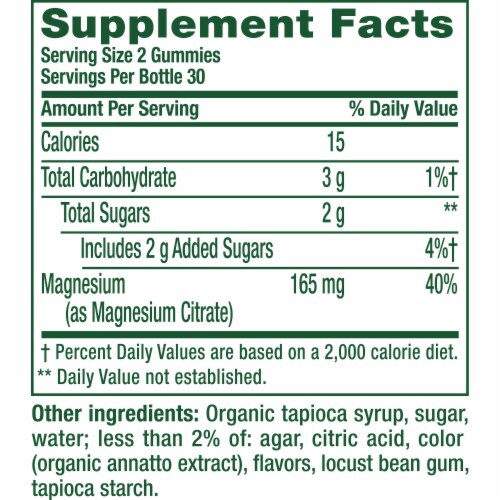 vitafusion Magnesium Orange Vanilla Flavored Gummy Supplement 165mg Perspective: bottom