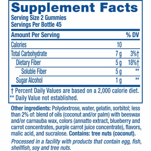 Vitafusion Fiber Well Sugar Free Gummies Perspective: bottom