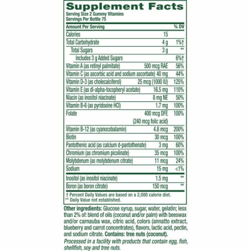 vitafusion MultiVites Berry, Peach, and Orange Flavored Multivitamin Gummies Perspective: bottom