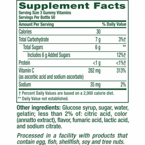 Vitafusion Power C Natural Orange Flavor Gummy Vitamins 150 Count Perspective: bottom