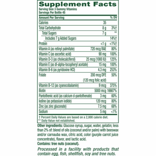 Vitafusion™ Gorgeous Hair Skin & Nails Raspberry Gummies Perspective: bottom