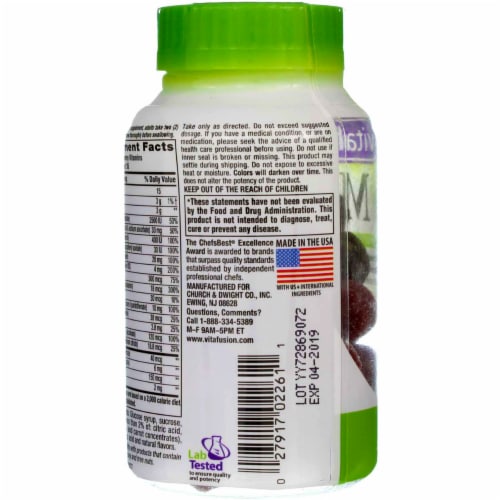Vitafusion Men's Complete Multivitamin Gummies, Natural Berry, 70 Ct Perspective: bottom