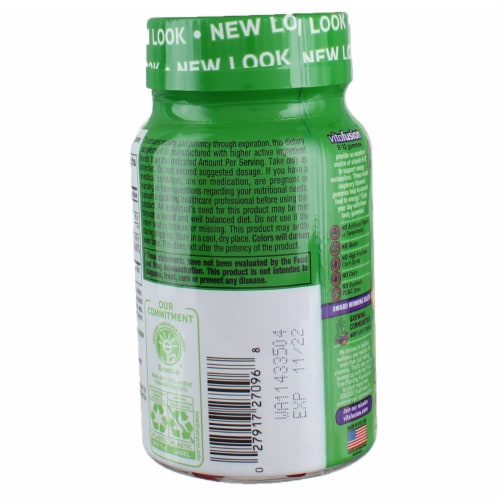 Vitafusion B12 Energy Support Gummy Vitamin Supplement, Natural Raspberry, 60 Ct Perspective: bottom
