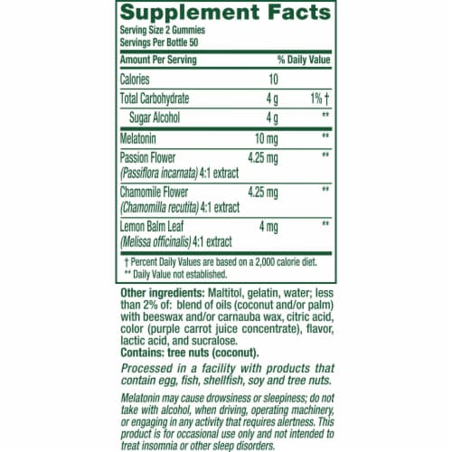 vitafusion Max Strength Melatonin Strawberry Flavored Sleep Support Gummy Supplement 10mg Perspective: bottom