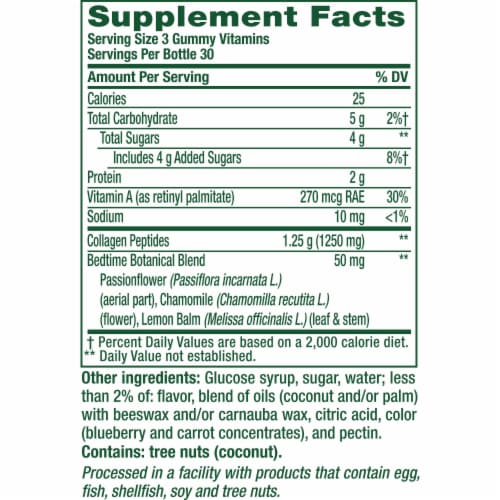 Vitafusion Nighttime Skin Support Blackberry Lavender Flavored Vitamin Gummies Perspective: bottom