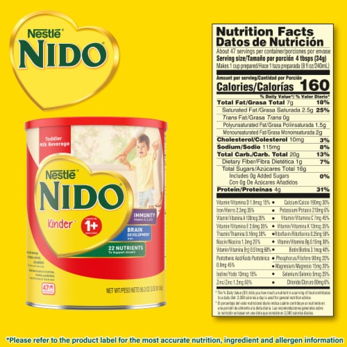 Nestle NIDO Kinder 1+ Toddler Dry Milk Powder Perspective: bottom