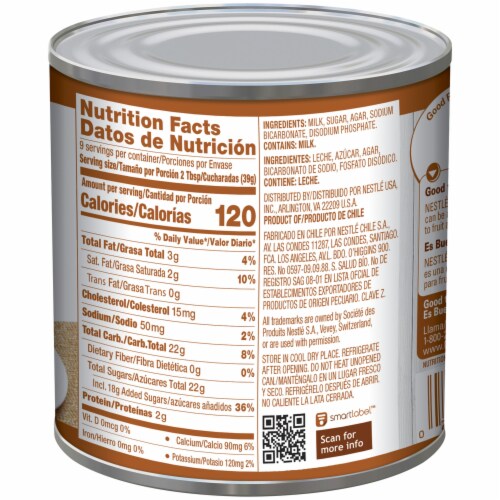 Nestlé La Lechera Dulce de Leche Milk Based Caramel Sauce Caramel Dip Dulce de Leche Can Perspective: bottom