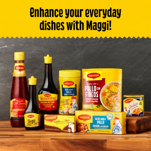 Maggi Caldo Sabor A Pollo Chicken Flavored Bouillon Powder Granulated Chicken Soup Seasoning Perspective: bottom