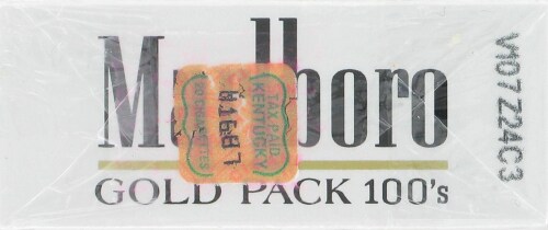 Marlboro Gold 100s Cigarettes Perspective: bottom