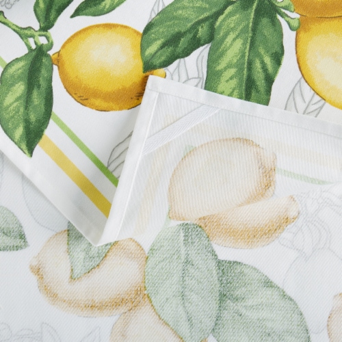 Martha Stewart Printed Lots of Lemons Kitchen Towels - 3 Pack - Yellow Perspective: bottom