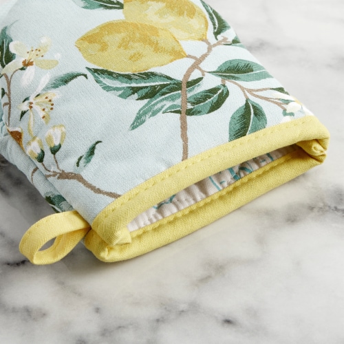 Martha Stewart Lemon Whimsy Oven Mitts Perspective: bottom