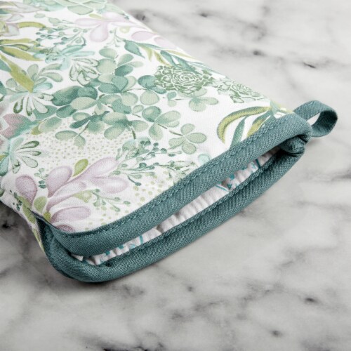 Martha Stewart Succulents Oven Mitts Perspective: bottom