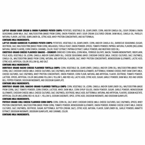 Frito-Lay Flavor Mix Do Us A Flavor Variety Pack Chips (20-1 Ounce) 20 Ounce 20 Pack Plastic Bag Perspective: bottom