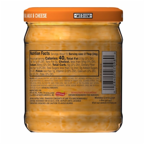 Tostitos Medium Salsa Con Queso Dip Perspective: bottom