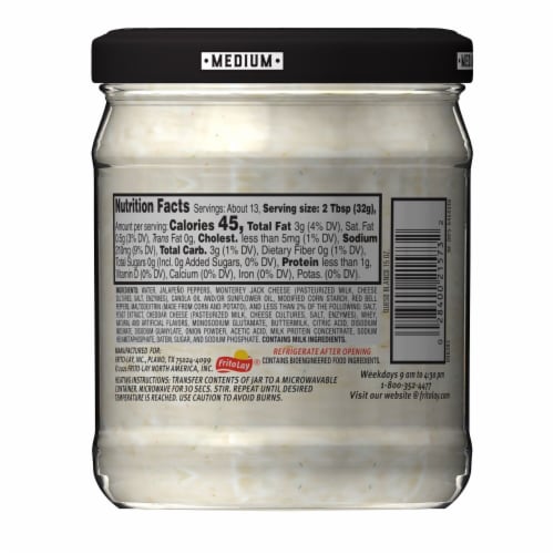 Tostitos Medium Queso Blanco Dip Perspective: bottom