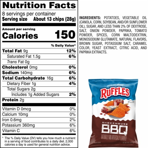 Ruffles® Smokehouse Barbecue Potato Chips Perspective: bottom