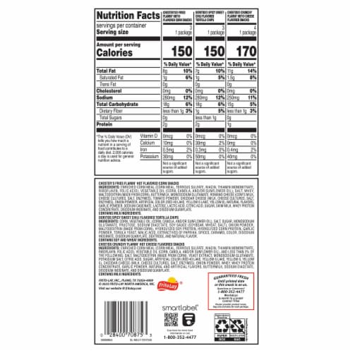 Frito-Lay Hot & Spicy Mix Variety Pack Perspective: bottom