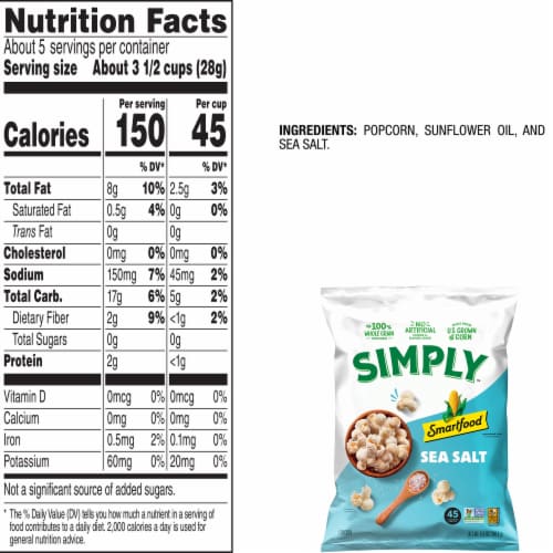 Simply Smartfood Sea Salt Popcorn Perspective: bottom