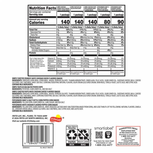 Simply® and PopCorners® Puffed & Popped Chips Variety Pack Perspective: bottom