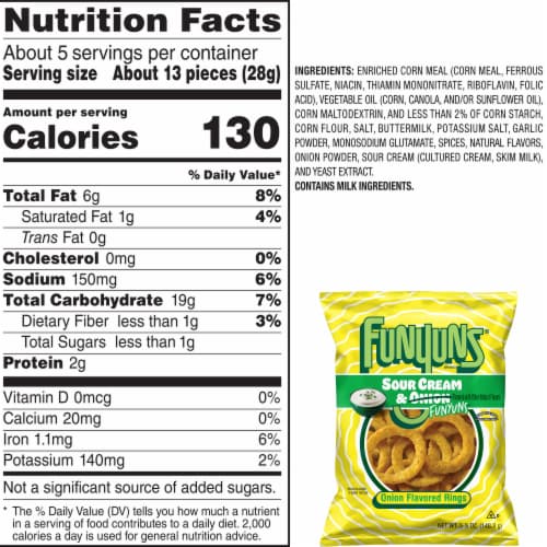 Funyuns Sour Cream & Onion Rings Chips Perspective: bottom