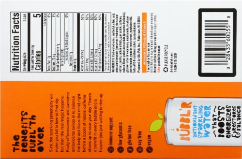 BUBBL'R® Orange Dream Freez'r Antioxidant Sparkling Water Cans Perspective: bottom